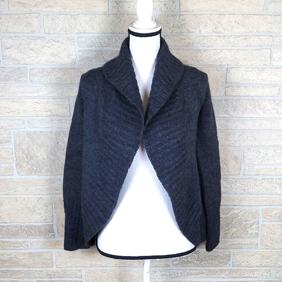 VINCE ALPACA MERINO WOOL BLEND OPEN FRONT CARDIGAN - Picture 1 of 6